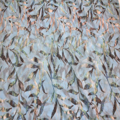 P-2524-453-BLUE-METAL - PRINTED POLY POWER MESH 92%POLY 8%SPANDEX