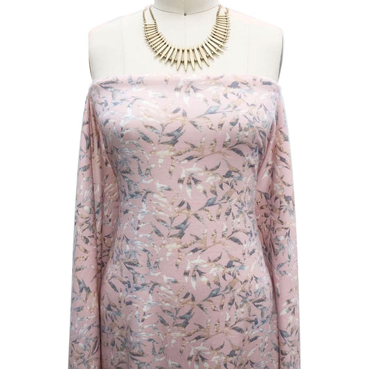 P-2524-506-PINK-GREY - PRINTED FRENCH TERRY 63%POLY  33%RAYON  4% SPANDEX