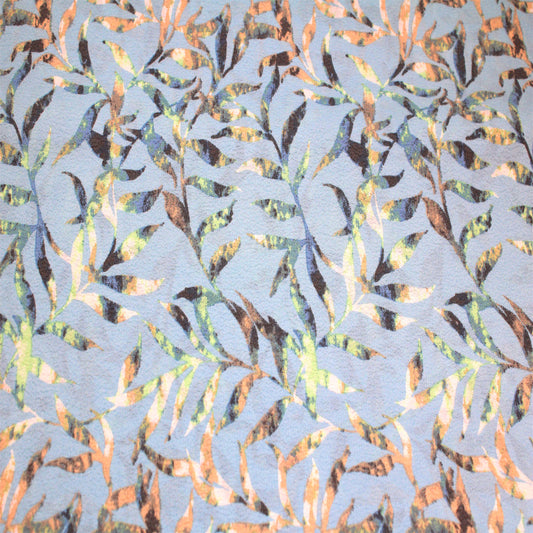 P-2524-754-BLUE-METAL - PRINTED POLY MOROCCAN 100% POLY