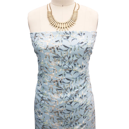 P-2524-754-BLUE-METAL - PRINTED POLY MOROCCAN 100% POLY