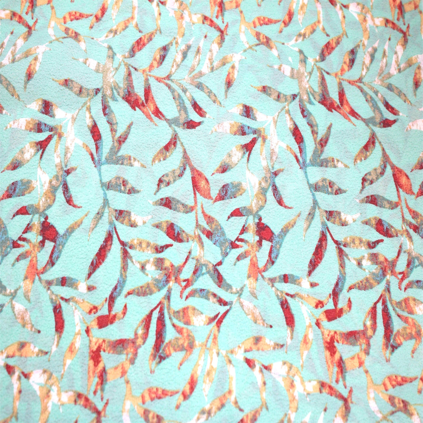 P-2524-754-MINT-CORAL - PRINTED POLY MOROCCAN 100% POLY