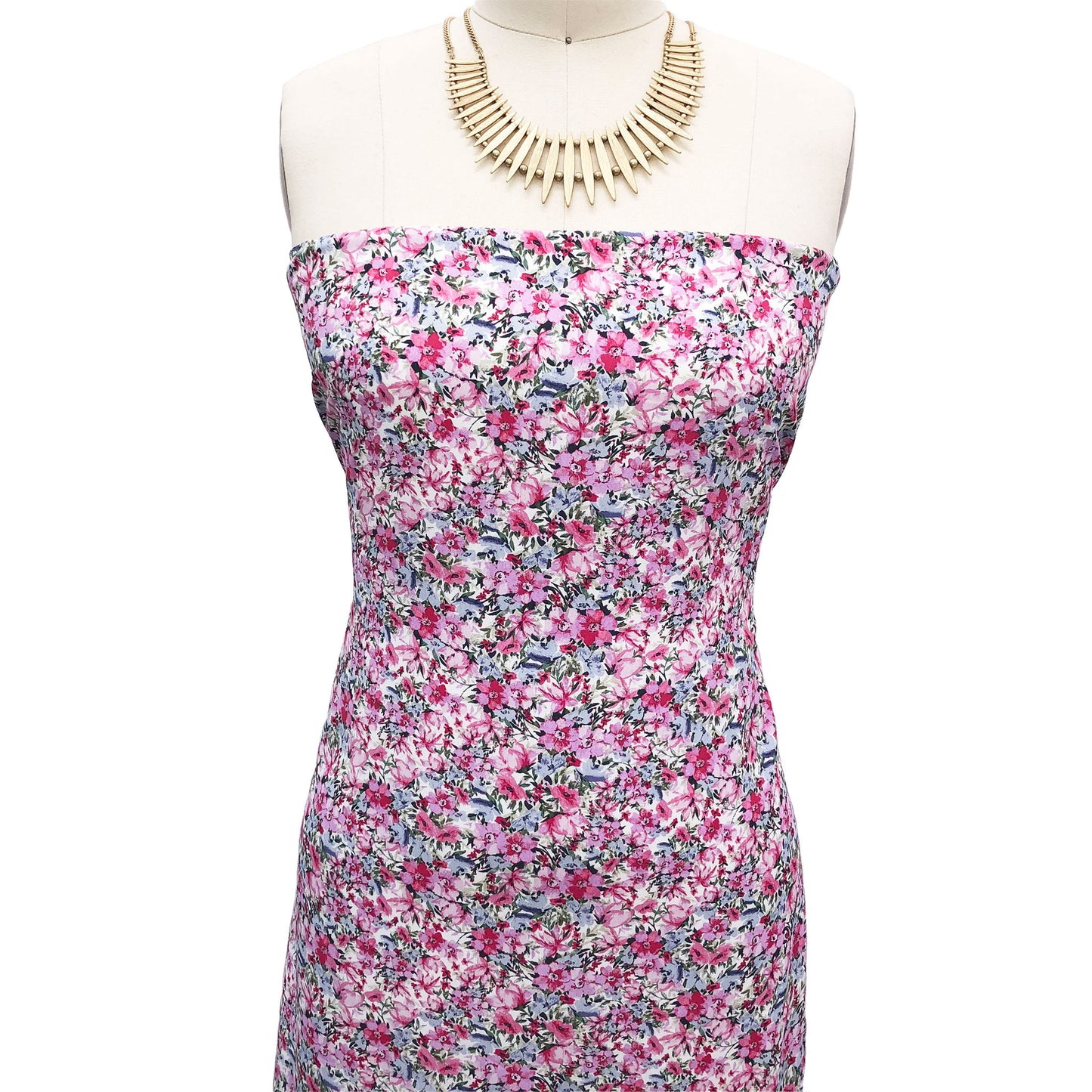 P-2526-754-OFF-WHITE-LILAC-PINK - PRINTED POLY MOROCCAN 100% POLY