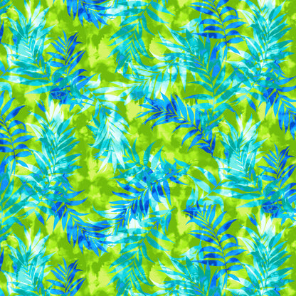 P-2531-504-GREEN-TURQUOISE - PRINTED WOOL DOBBY 100% POLYESTER