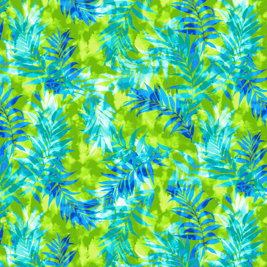 P-2531-504-GREEN-TURQUOISE - PRINTED WOOL DOBBY 100% POLYESTER