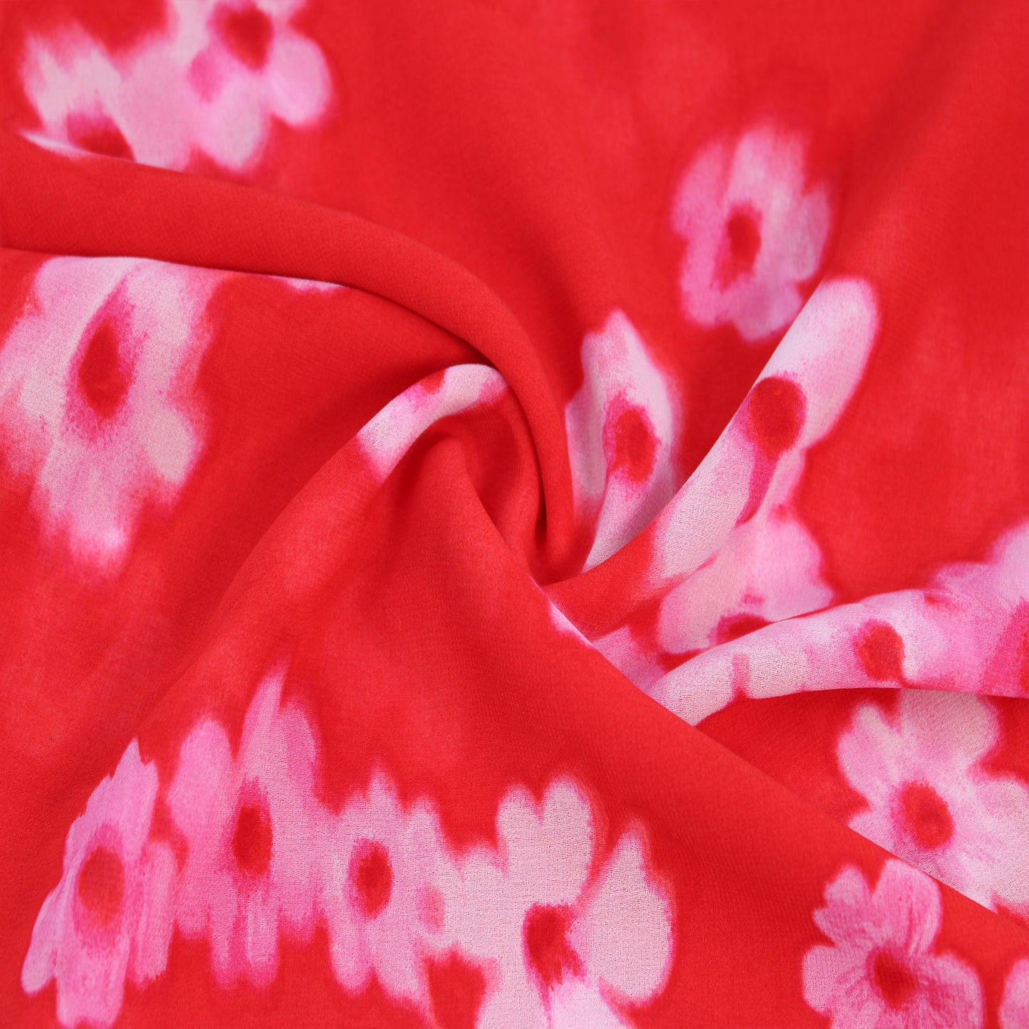 P-2539-501-RED-PINK - PRINTED 100% POLYESTER HI MULTI CHIFFON WASH