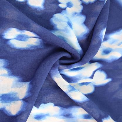 P-2539-501-TWILIGHT-BLUE-AZURE - PRINTED 100% POLYESTER HI MULTI CHIFFON WASH
