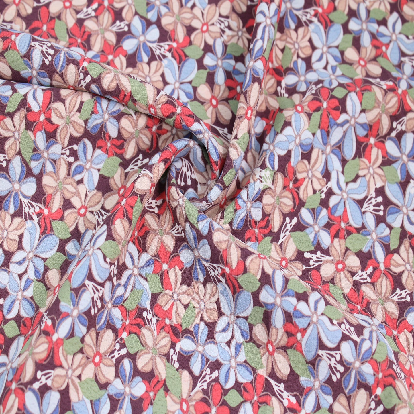 P-2541-754-MAROON-ROSE-CLOUD - PRINTED POLY MOROCCAN 100% POLY