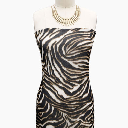 P-2542-453-OFF-WHITE-CHOCO-BROWN - PRINTED POLY POWER MESH 92%POLY 8%SPANDEX