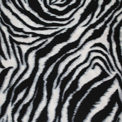 P-2542-698-OFF-WHITE-BLACK - PRINTED RAYON CHALLIS 100% RAYON CHALLIS