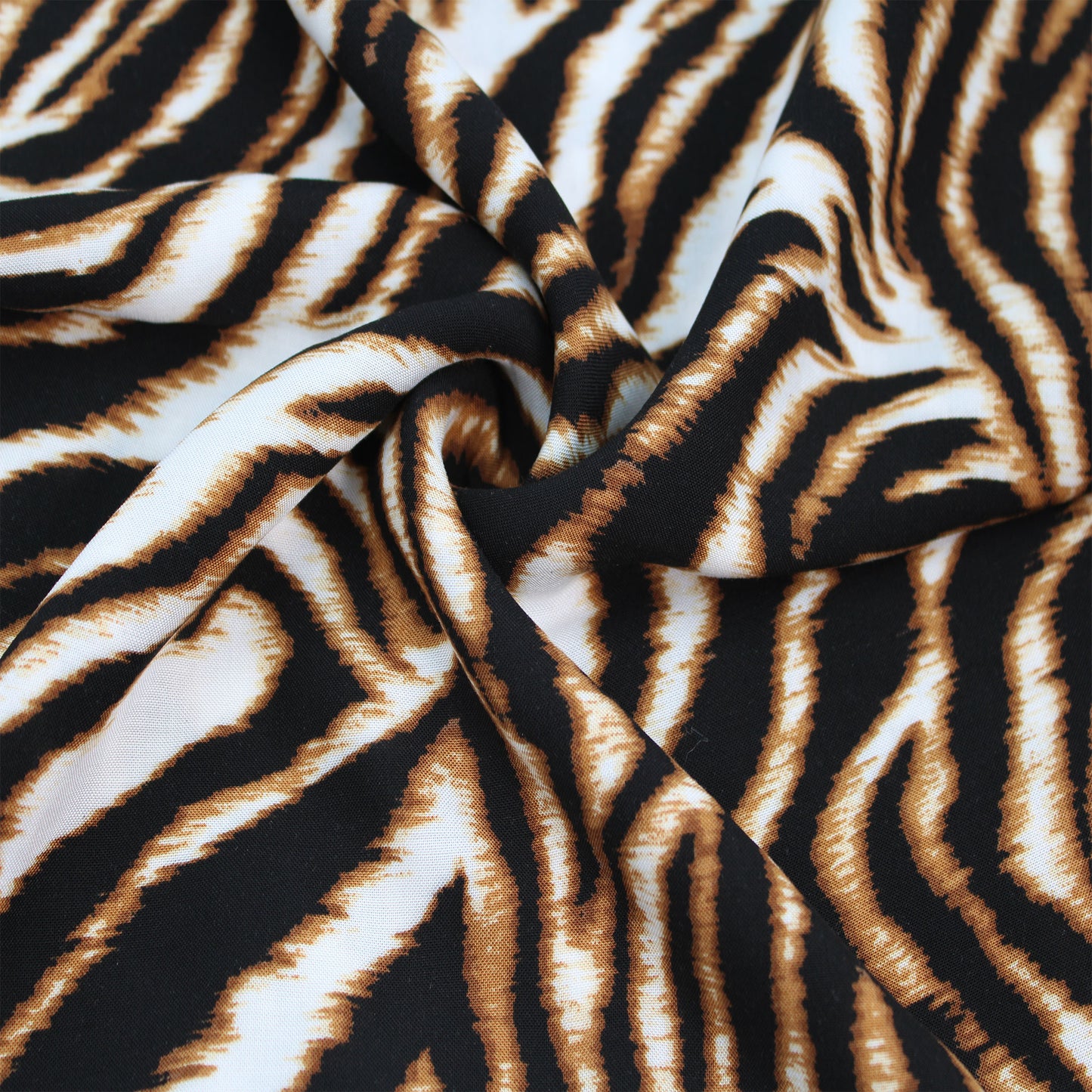 P-2542-698-OFF-WHITE-CHOCO-BROWN - PRINTED RAYON CHALLIS 100% RAYON CHALLIS