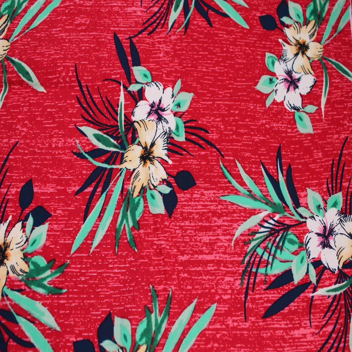 P-2549-668-RED-TANGERINE - PRINTED DTY 92% POLY 8% SPANDEX DTY DOUBLE SIDED BRUSH
