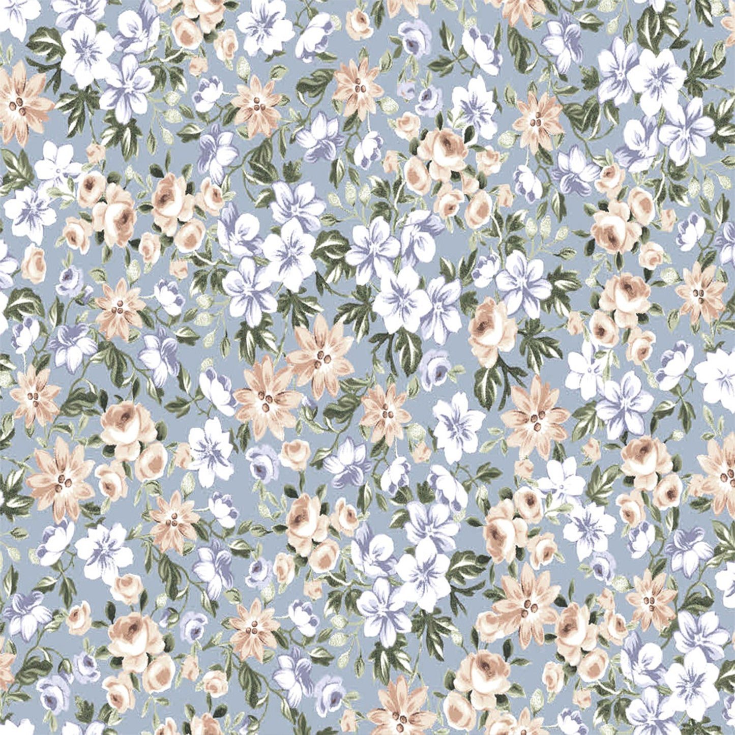 P-2555-816-YOR-SKY-BLUE-PEACH - PRINTED FANCY YORYU 100% POLYESTER