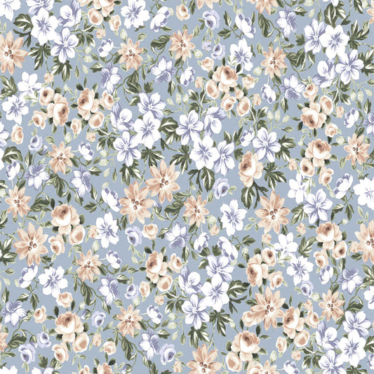 P-2555-816-YOR-SKY-BLUE-PEACH - PRINTED FANCY YORYU 100% POLYESTER