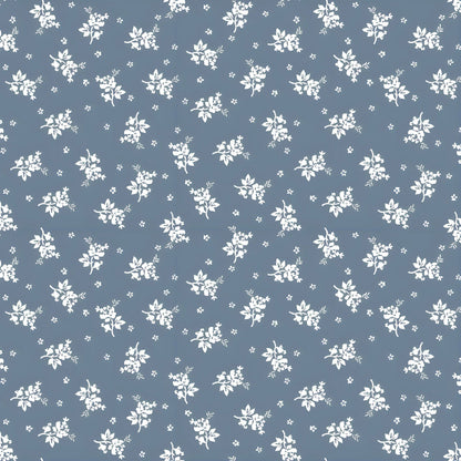 P-2559-636-STONE-BLUE-OFF-WHITE - PRINTED CREPON 100% RAYON CREPON