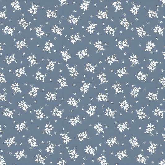 P-2559-636-STONE-BLUE-OFF-WHITE - PRINTED CREPON 100% RAYON CREPON