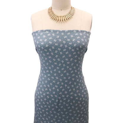 P-2559-636-STONE-BLUE-OFF-WHITE - PRINTED CREPON 100% RAYON CREPON