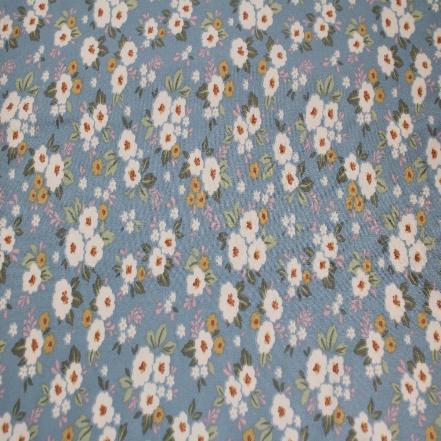 P-2564-668-BLUE-MIMOSA - PRINTED DTY 92% POLY 8% SPANDEX DTY DOUBLE SIDED BRUSH
