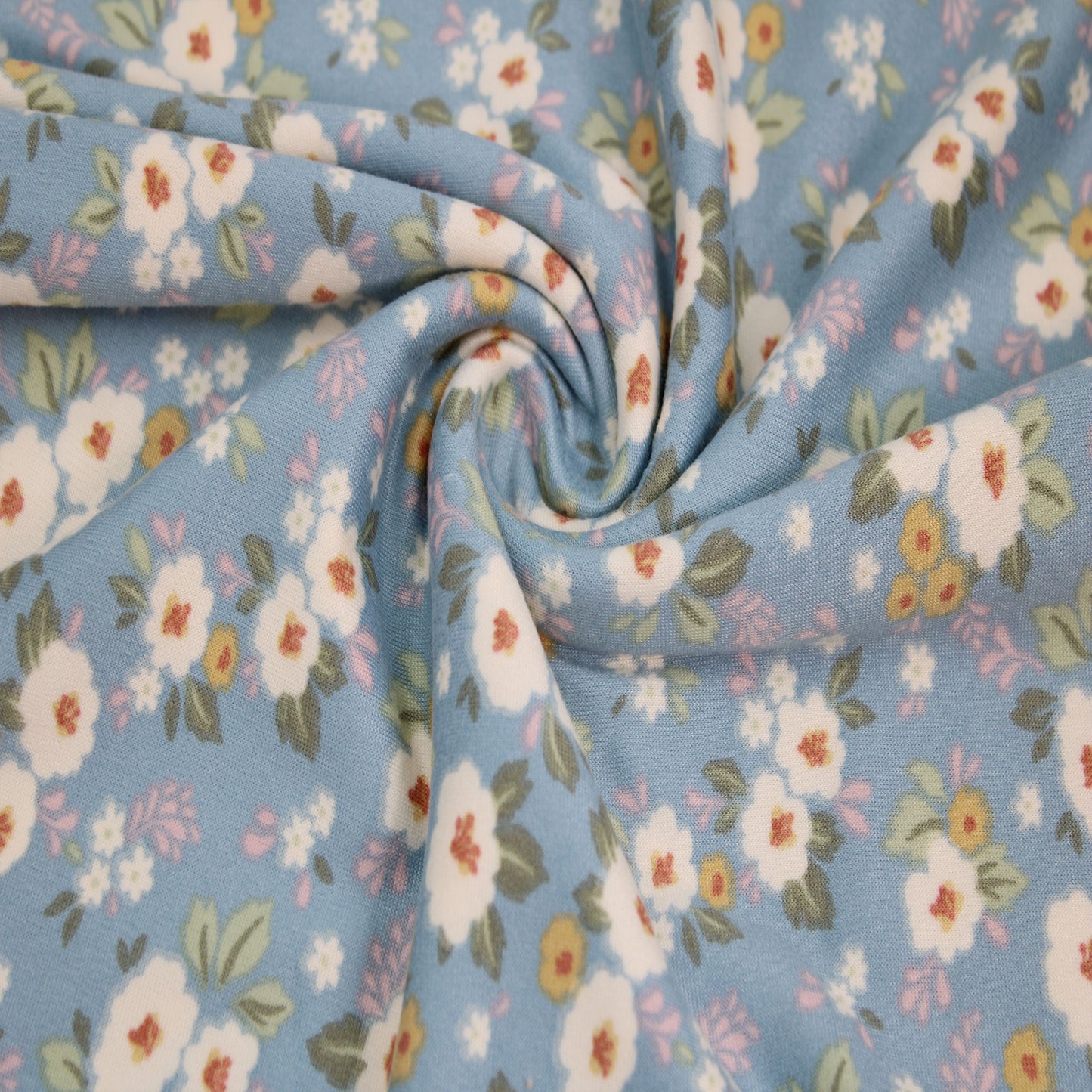 P-2564-668-BLUE-MIMOSA - PRINTED DTY 92% POLY 8% SPANDEX DTY DOUBLE SIDED BRUSH