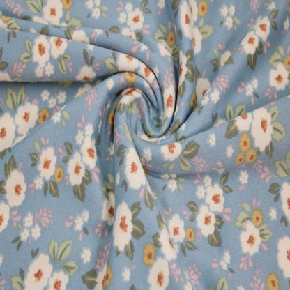 P-2564-668-BLUE-MIMOSA - PRINTED DTY 92% POLY 8% SPANDEX DTY DOUBLE SIDED BRUSH