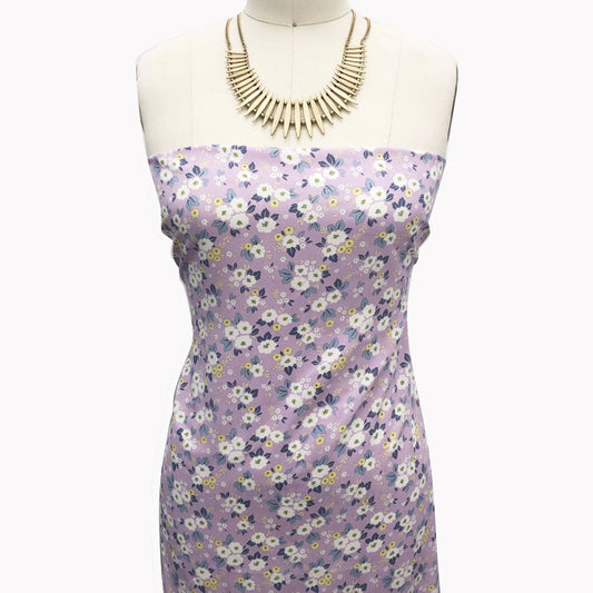 P-2564-754-LILAC-LEMON - PRINTED POLY MOROCCAN 100% POLY