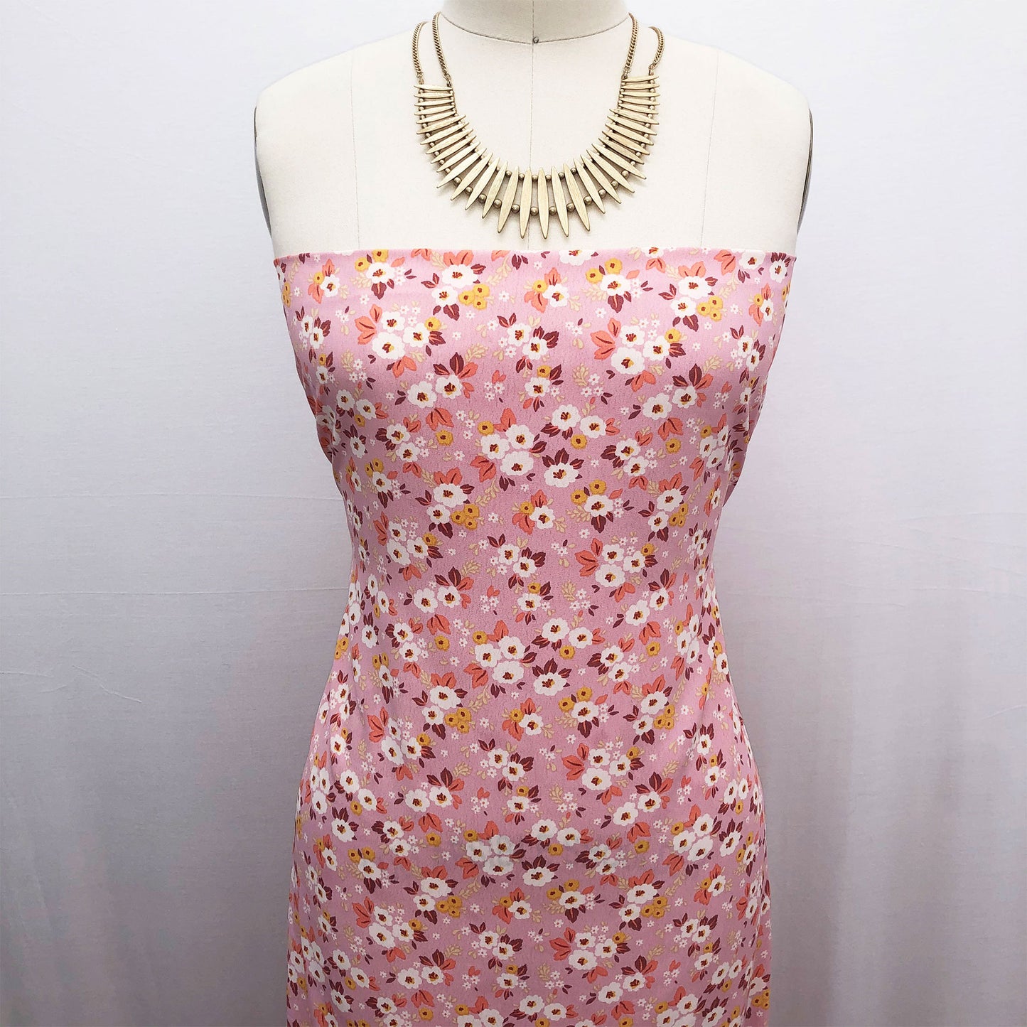 P-2564-754-PINK-MELLOW-YELLOW - PRINTED POLY MOROCCAN 100% POLY