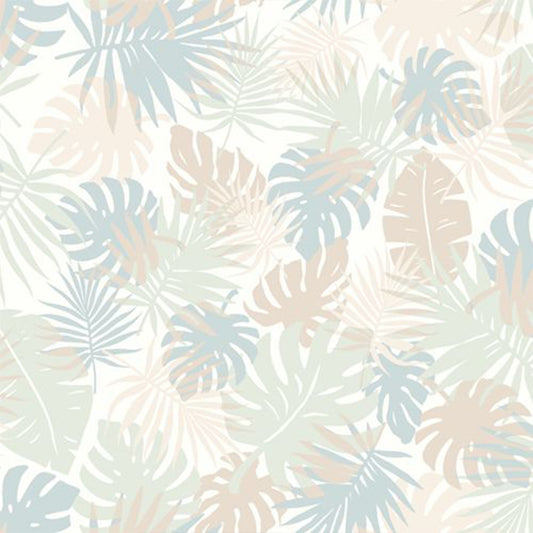 P-2565-754-OFF-WHITE-AQUA-BLUE - PRINTED POLY MOROCCAN 100% POLY