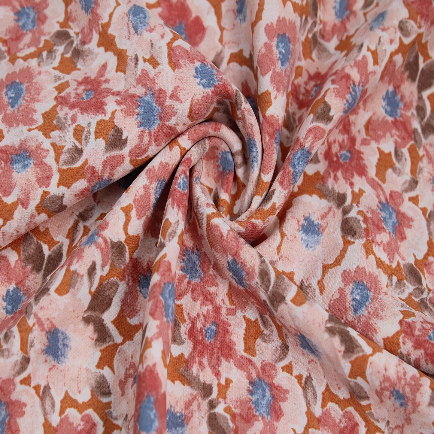 P-2576-754-APRICOT-BUFF-PEACH - PRINTED POLY MOROCCAN 100% POLY