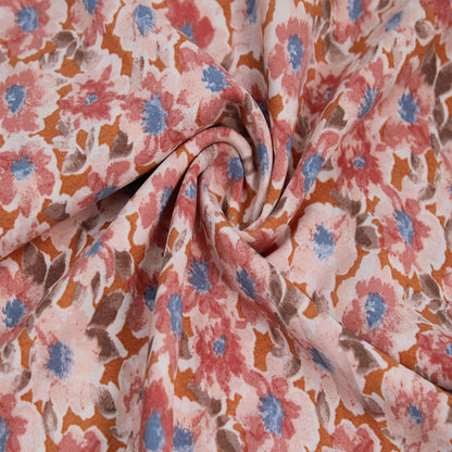 P-2576-754-APRICOT-BUFF-PEACH - PRINTED POLY MOROCCAN 100% POLY