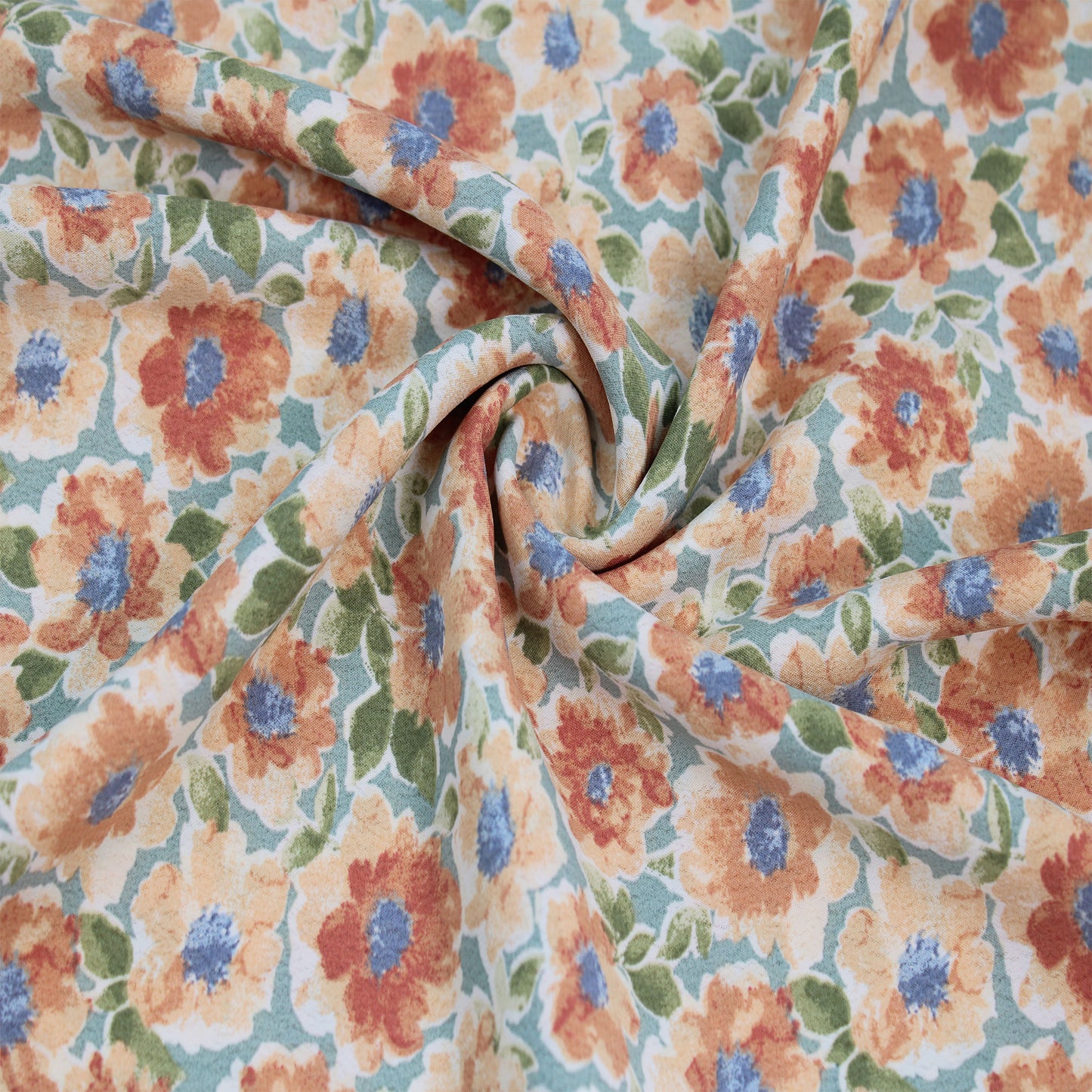 P-2576-754-SAGE-BANANA - PRINTED POLY MOROCCAN 100% POLY