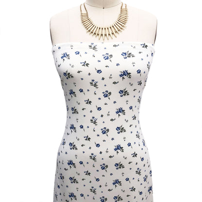 P-2577-668-OFF-WHITE-BLUE - PRINTED DTY 92% POLY 8% SPANDEX DTY DOUBLE SIDED BRUSH