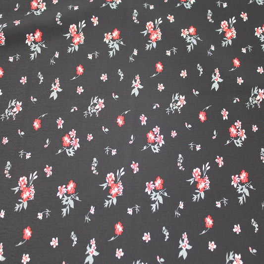 P-2577-754-BLACK-CRANBERRY - PRINTED POLY MOROCCAN 100% POLY