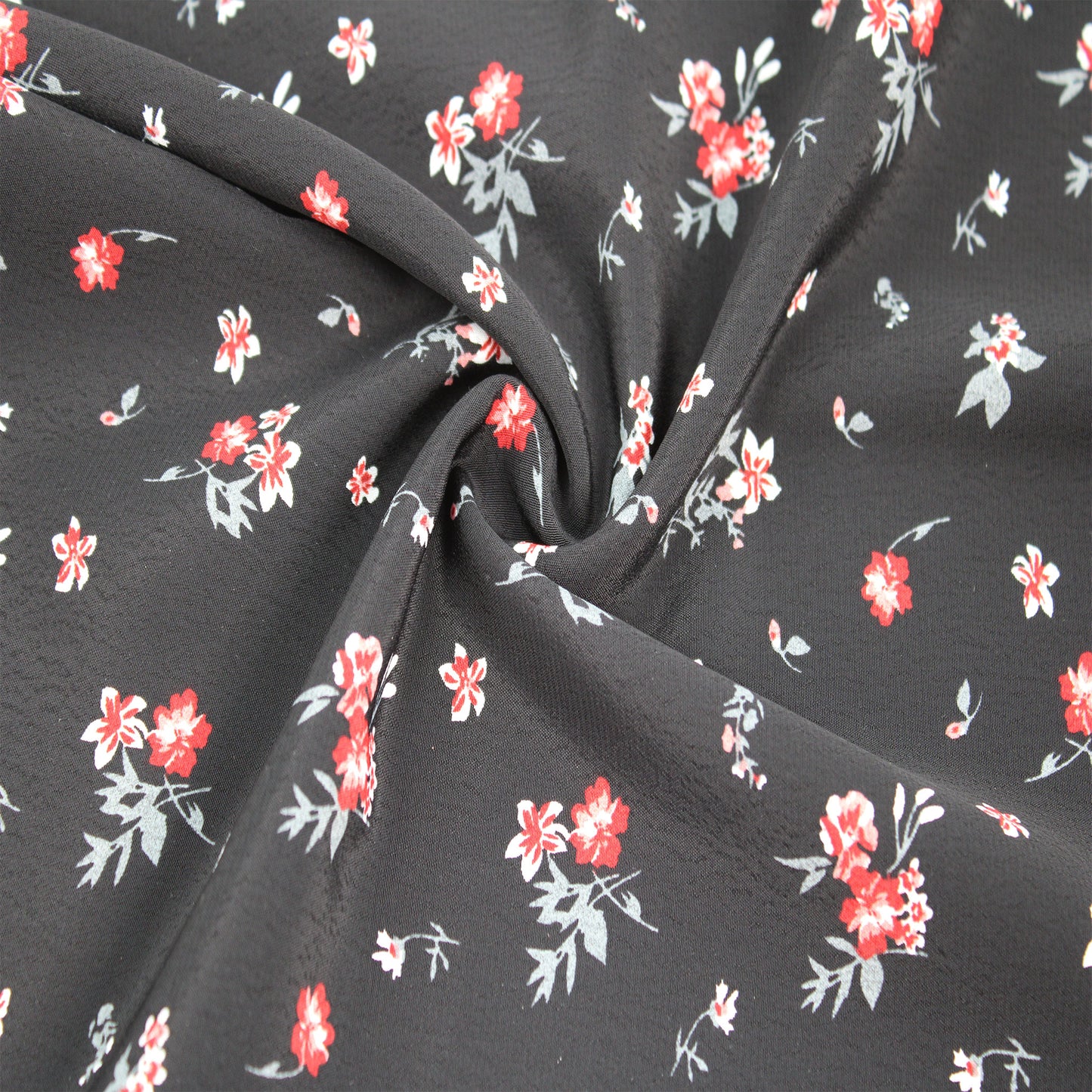 P-2577-754-BLACK-CRANBERRY - PRINTED POLY MOROCCAN 100% POLY