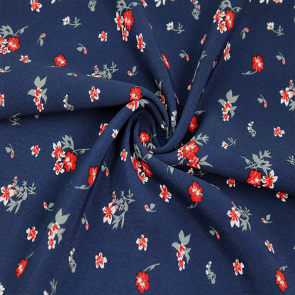 P-2577-754-NAVY-CRANBERRY - PRINTED POLY MOROCCAN 100% POLY