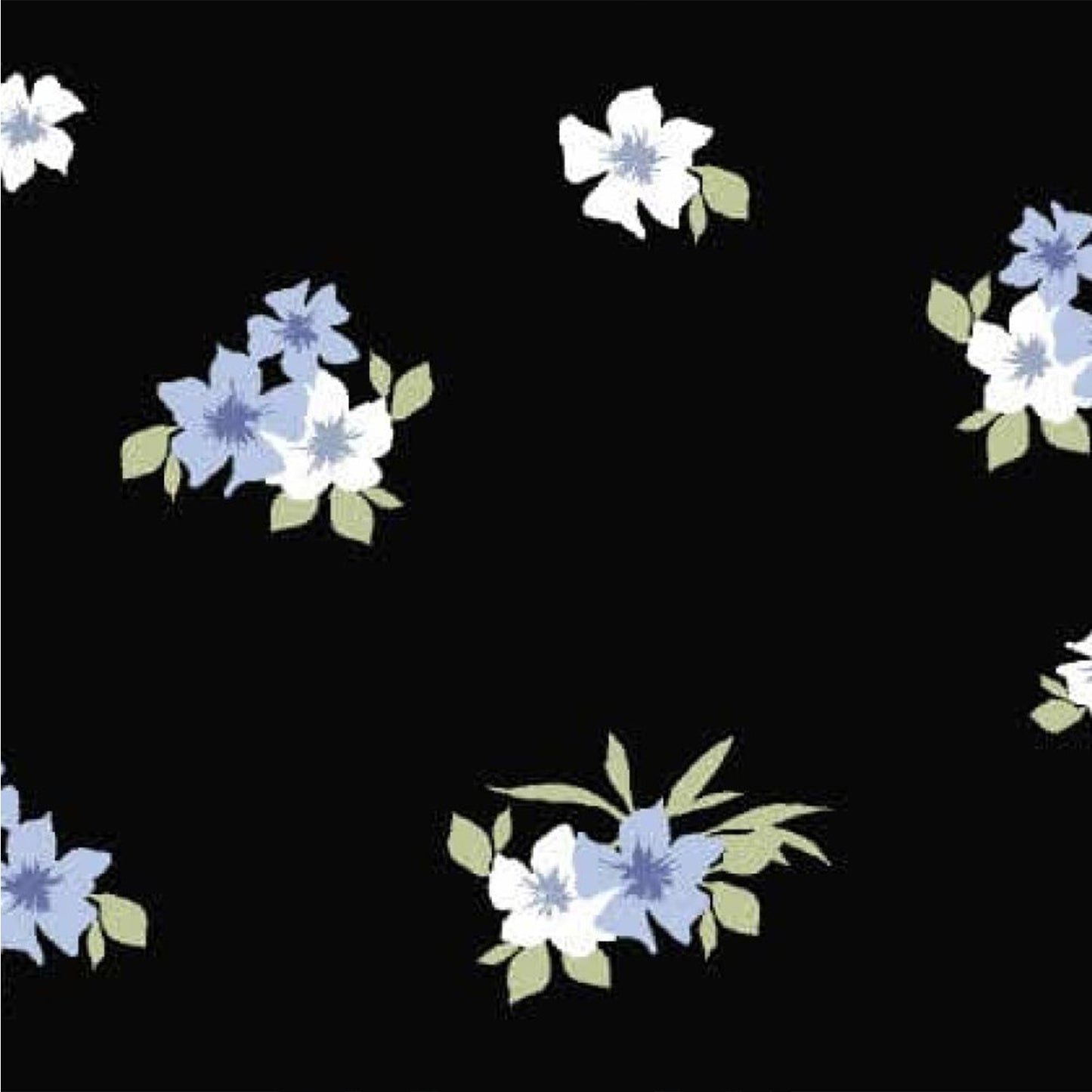 P-2578-754-BLACK-BLUE - PRINTED POLY MOROCCAN 100% POLY