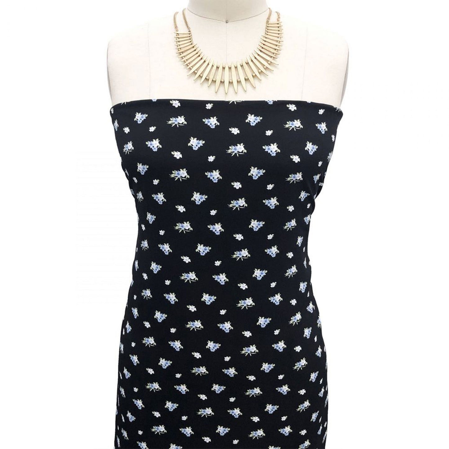 P-2578-754-BLACK-BLUE - PRINTED POLY MOROCCAN 100% POLY