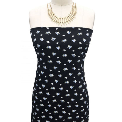 P-2578-754-BLACK-BLUE - PRINTED POLY MOROCCAN 100% POLY