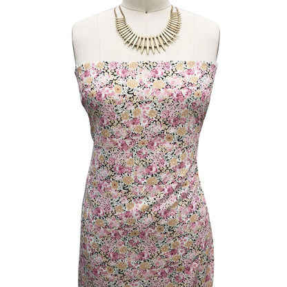 P-2581-754-APRICOT-ROSE - PRINTED POLY MOROCCAN 100% POLY