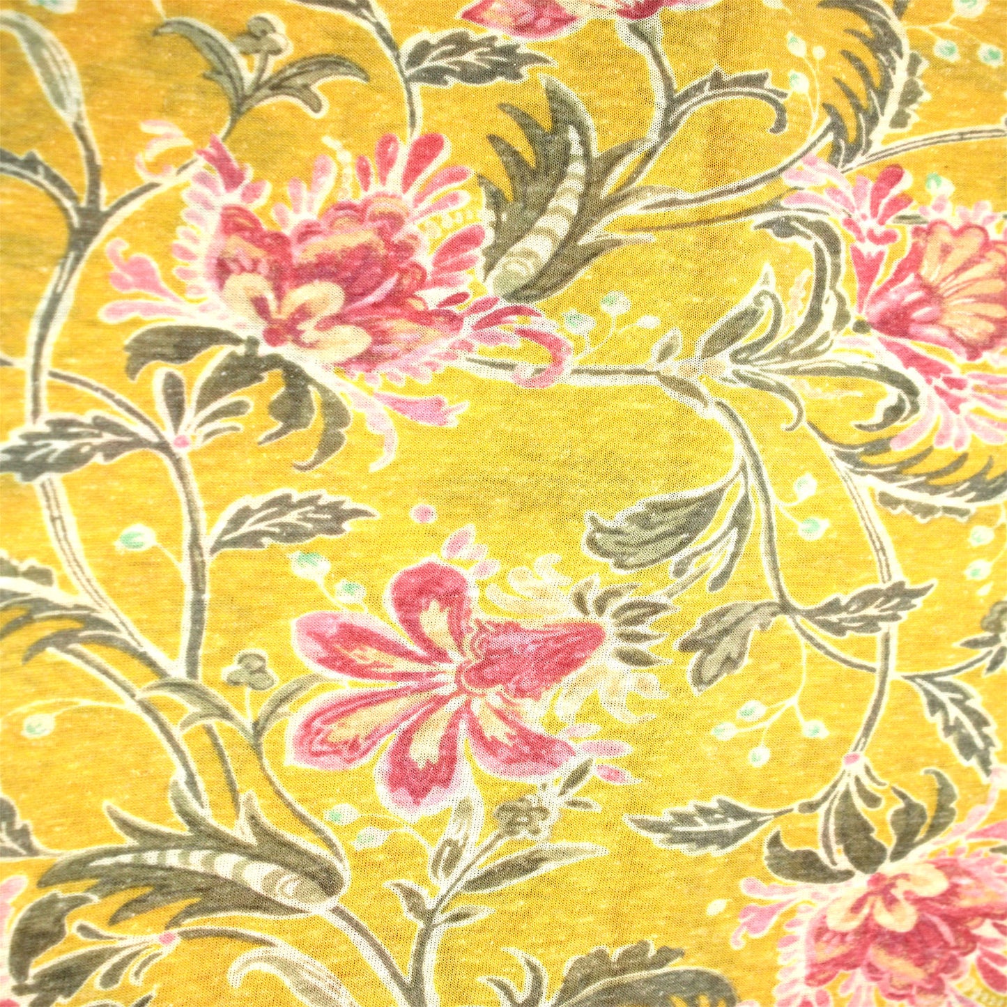 P-2583-TRI-BLEN-MELLOW-YELLOW-ROSE -  - PRINTED TRI-BLEND 50% POLY 38% COTTON 12% RAYON