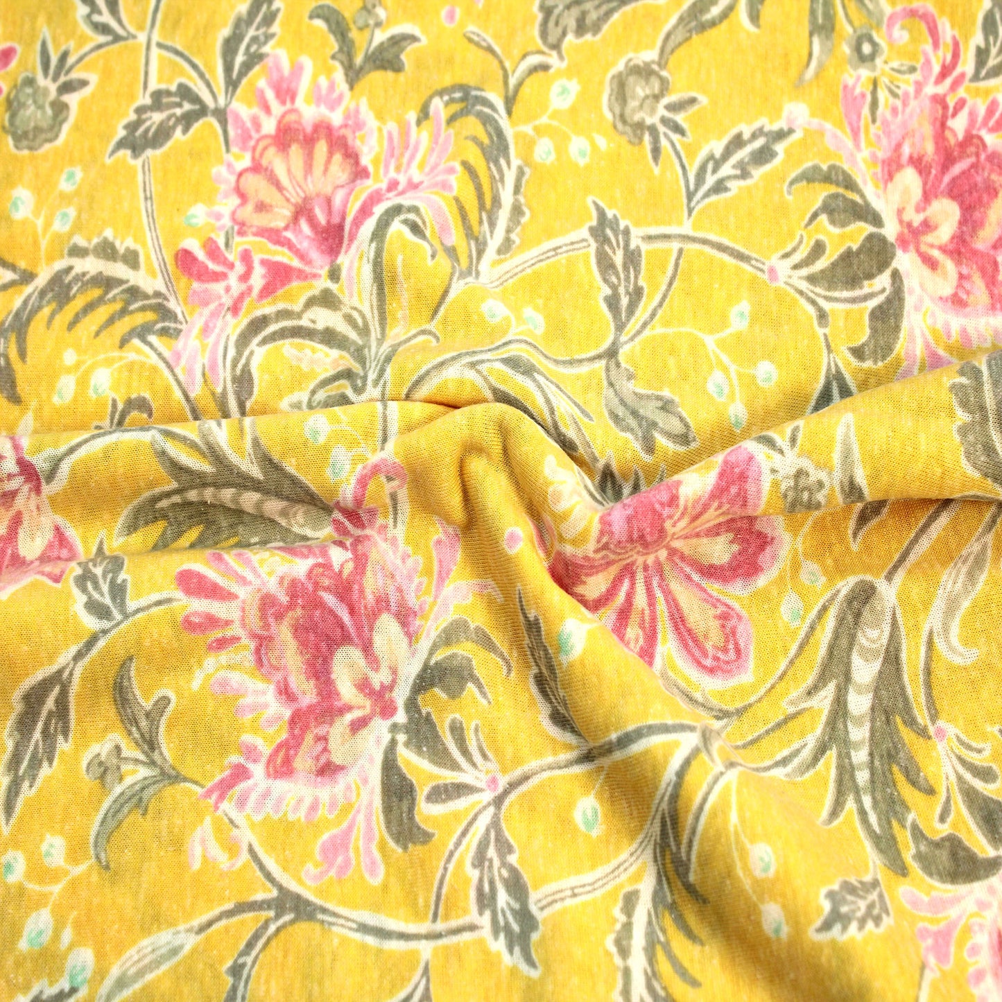 P-2583-TRI-BLEN-MELLOW-YELLOW-ROSE -  - PRINTED TRI-BLEND 50% POLY 38% COTTON 12% RAYON