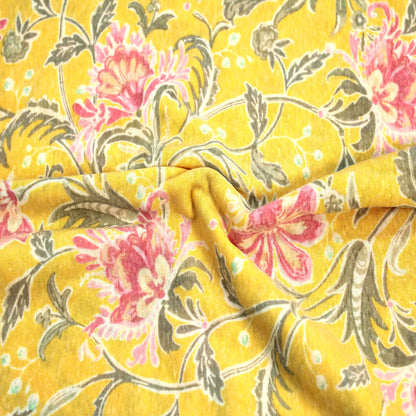 P-2583-TRI-BLEN-MELLOW-YELLOW-ROSE -  - PRINTED TRI-BLEND 50% POLY 38% COTTON 12% RAYON