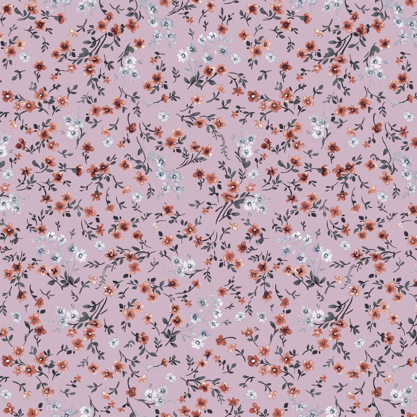 P-2584-636-LILAC-ROSE-GOLD - PRINTED CREPON 100% RAYON CREPON