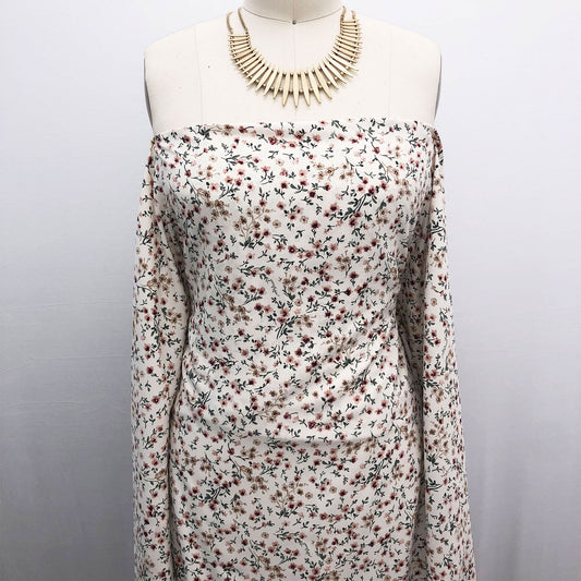 P-2584-754-ECRU-BLUSH - PRINTED POLY MOROCCAN 100% POLY