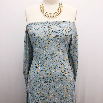 P-2584-754-MISTY-BLUE-BANANA - PRINTED POLY MOROCCAN 100% POLY