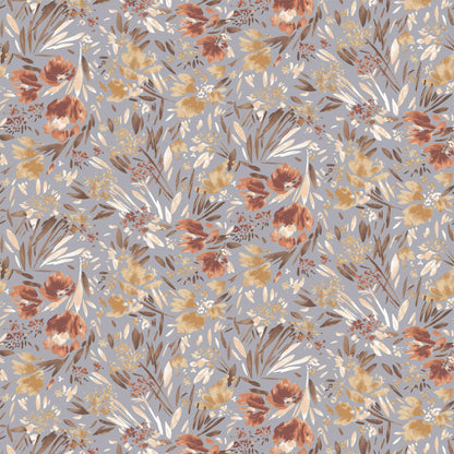 P-2585-636-PALE-BLUE-DUSTY-CORAL PRINTED CREPON 100% RAYON CREPON