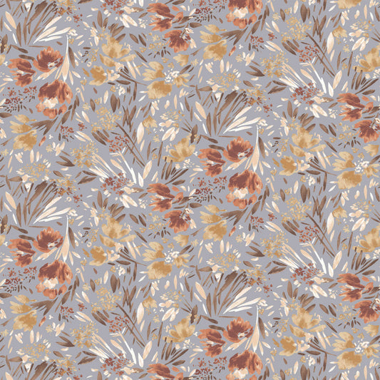P-2585-636-PALE-BLUE-DUSTY-CORAL PRINTED CREPON 100% RAYON CREPON