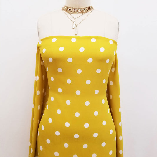 P-259-504-002-CHARTREUSE-OFFWHITE - PRINTED WOOL DOBBY 100% POLYESTER