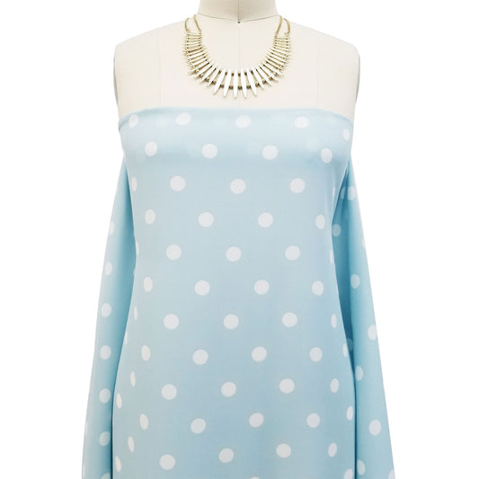 P-259-504-005-EGGSHELL-BLUE-OFFWHITE - PRINTED WOOL DOBBY 100% POLYESTER