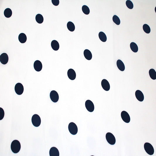 P-259-504-012-OFFWHITE-NAVY - PRINTED WOOL DOBBY 100% POLYESTER
