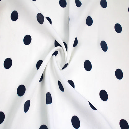 P-259-504-012-OFFWHITE-NAVY - PRINTED WOOL DOBBY 100% POLYESTER