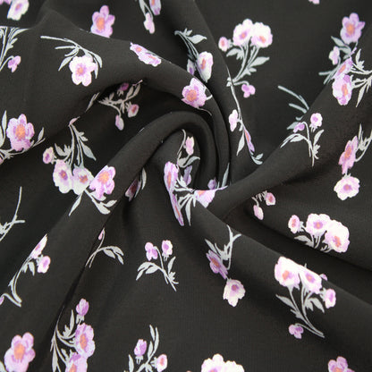 P-2625-754-BLACK-LILAC - PRINTED POLY MOROCCAN 100% POLY